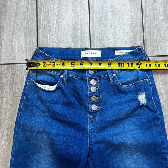 Pacsun Women’s Power Super Stretch High Rise Distressed Skinny Size 25 S - Picture 3 of 5